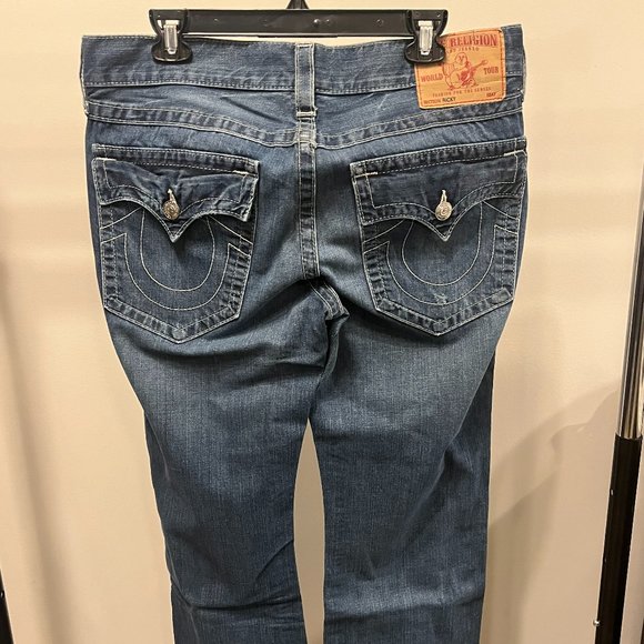 True Religion Men's Jeans Blue Size: 34 Straight Fit Ricky - Picture 1 of 4